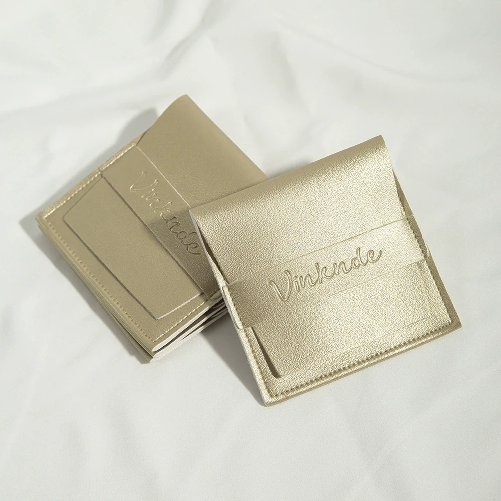Jewelry Packaging Bag Faux Leather Pu Snap Bag For Necklace Ring Storage - Image 5
