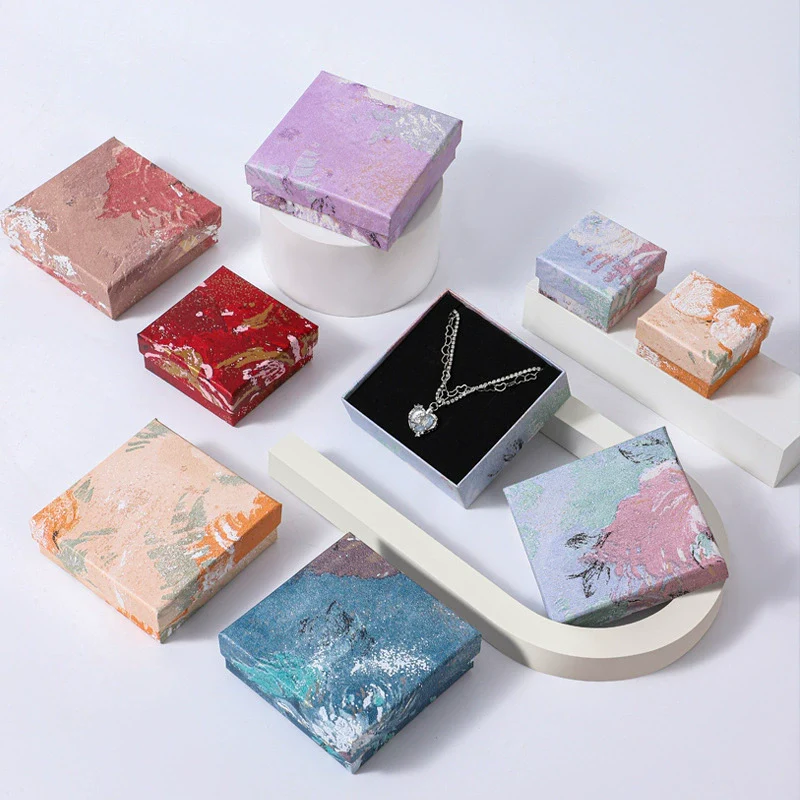 Jewelry Packaging Box Paper Cardboard Irregular Flower Style - Image 4
