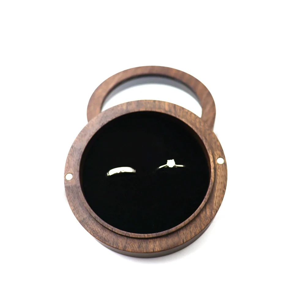 Jewelry Packaging Box Wooden For Ring Earrings - Image 2