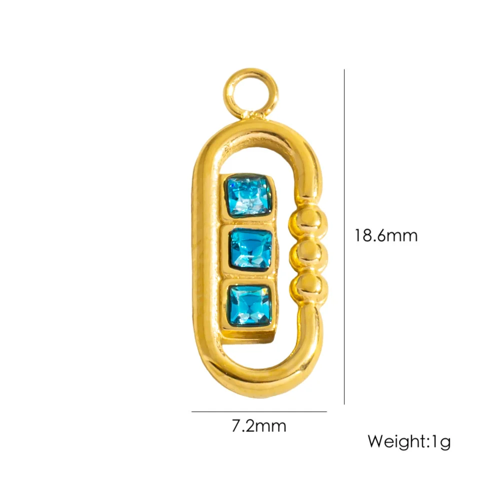 Jewelry Pendant Accessories Stainless Steel Geometric Paper Clip Shape Vacuum Furnace Plating - Image 6