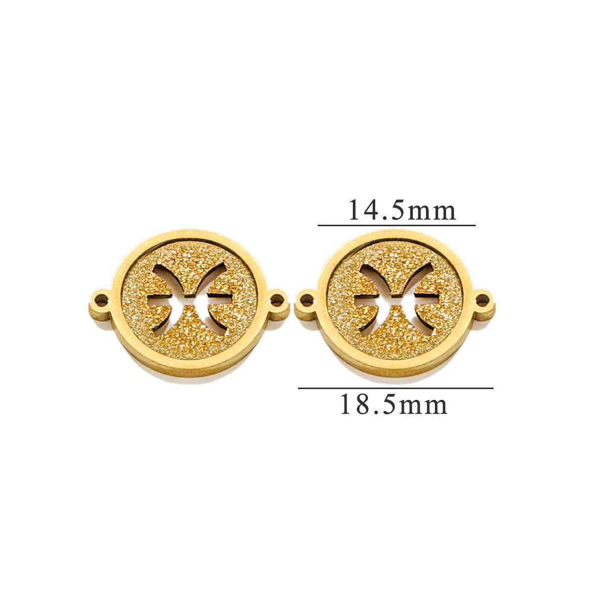Jewelry Pendant Stainless Steel Constellation Double Hole Round Electroplating Design - Image 13