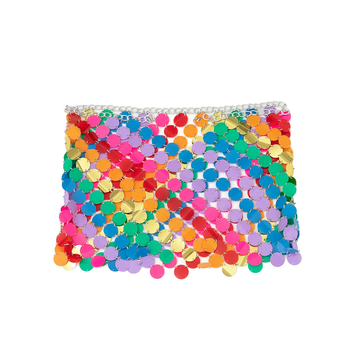 Jewelry Plastic Geometric Handwoven Women's Body Chain With Color Sequins - Image 2