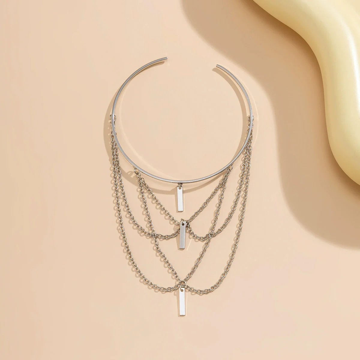 Jewelry Punk Metal Arm Ring With Hanging Chain Tassel And Electroplating Treatment - Image 7