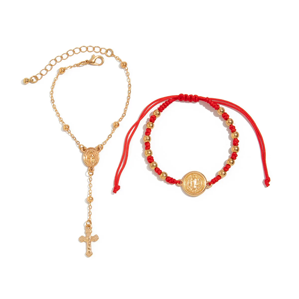 Jewelry Punk Stacked Tassel Bracelet For Women Retro Geometric Jade Wire Copperclad Iron Chain Alloy Handmade - Image 5