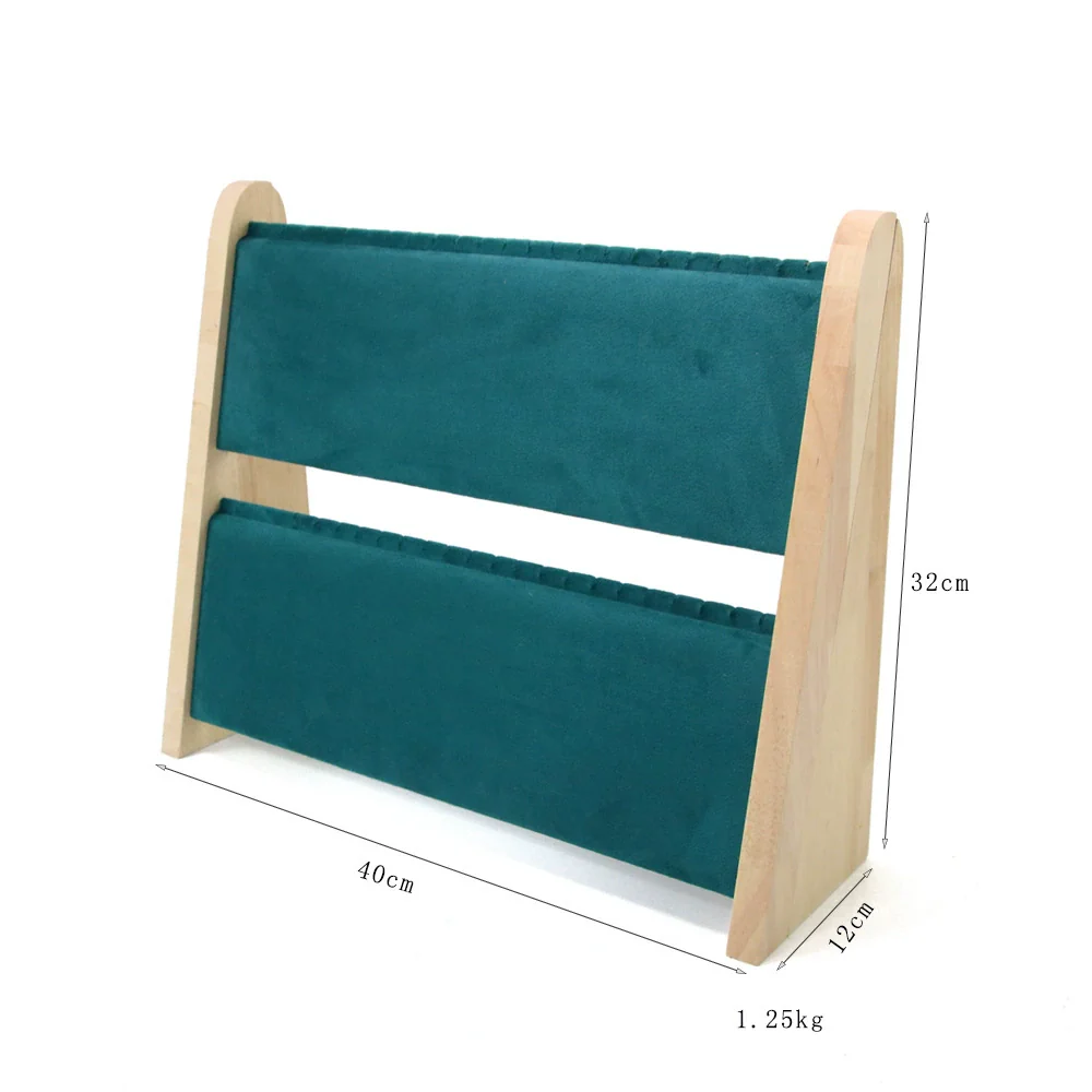 Jewelry Rack Bamboo Wood Geometric Style For Display - Image 4