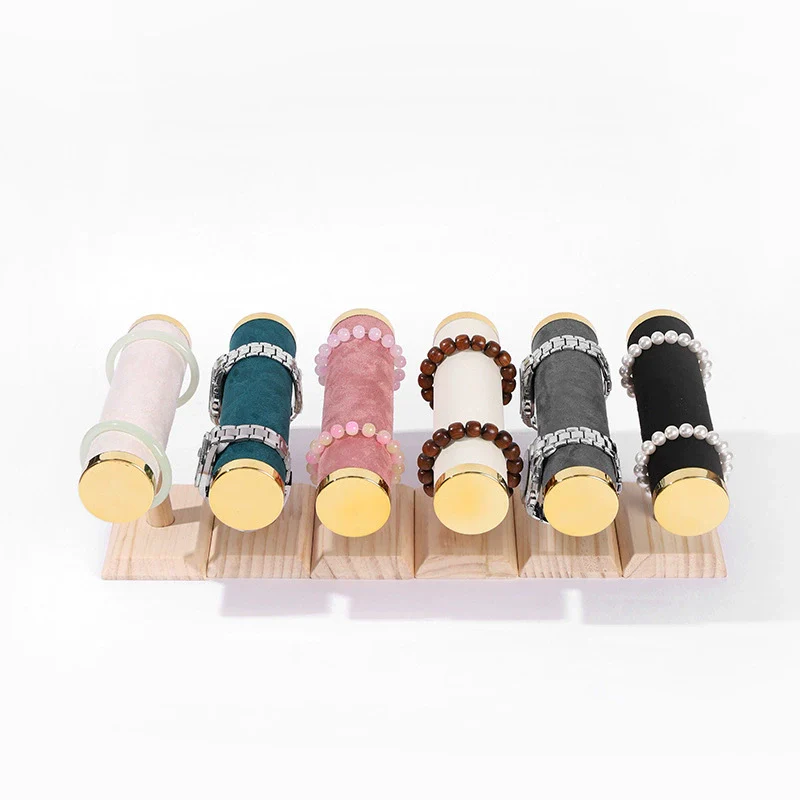 Jewelry Rack Bracelet Watch Display Storage Rack Solid Wood Splicing Single Layer Highend - Image 2