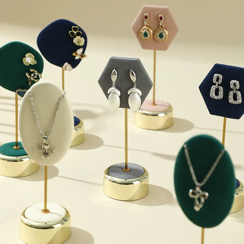 Jewelry Rack Metal And Super Fiber Highend Splicing Style For Ring Necklace Bracelet Pendant