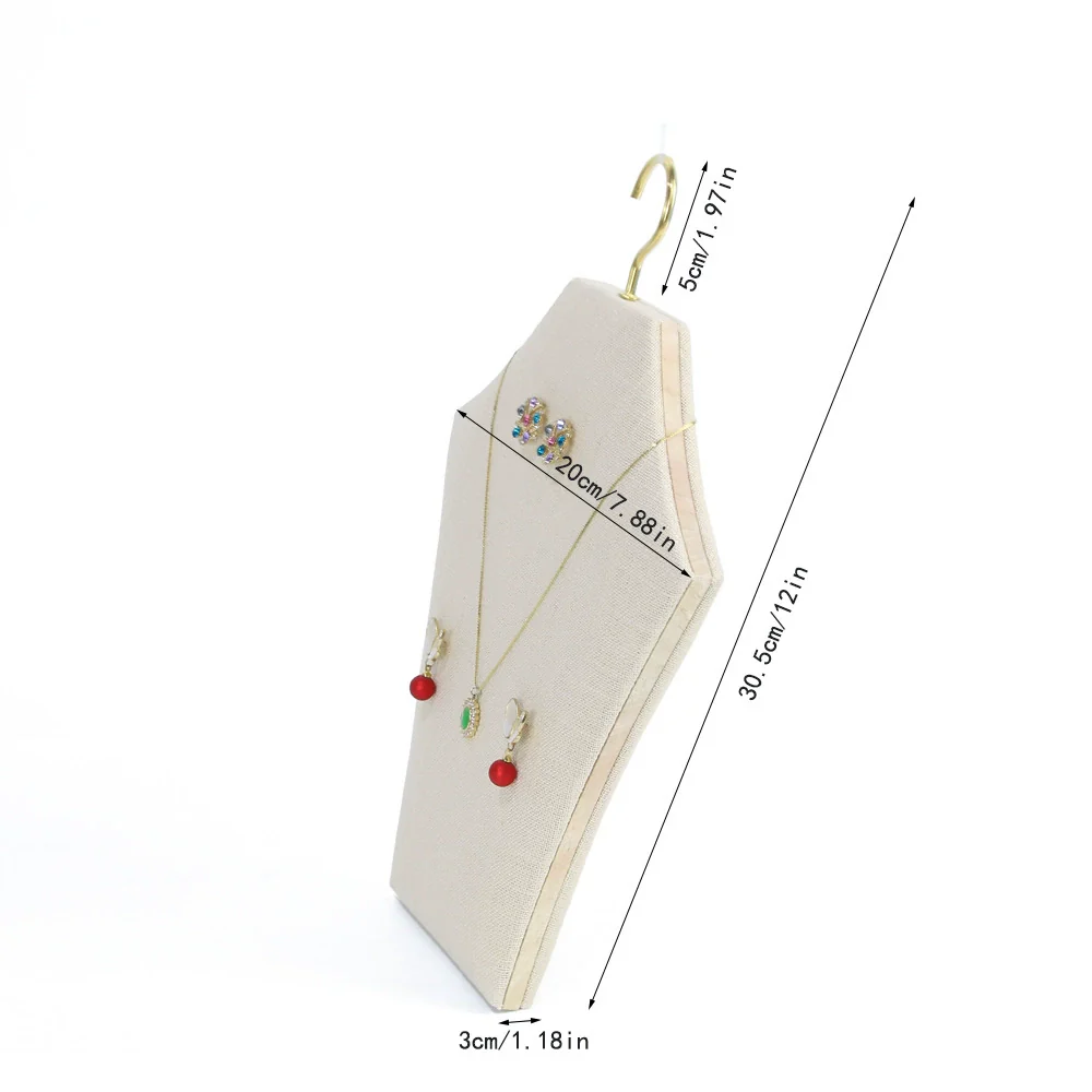 Jewelry Rack Metal Wrought Iron Solid Wood Advanced Sense Hanger Shaped For Necklace Ear Studs Display - Image 3