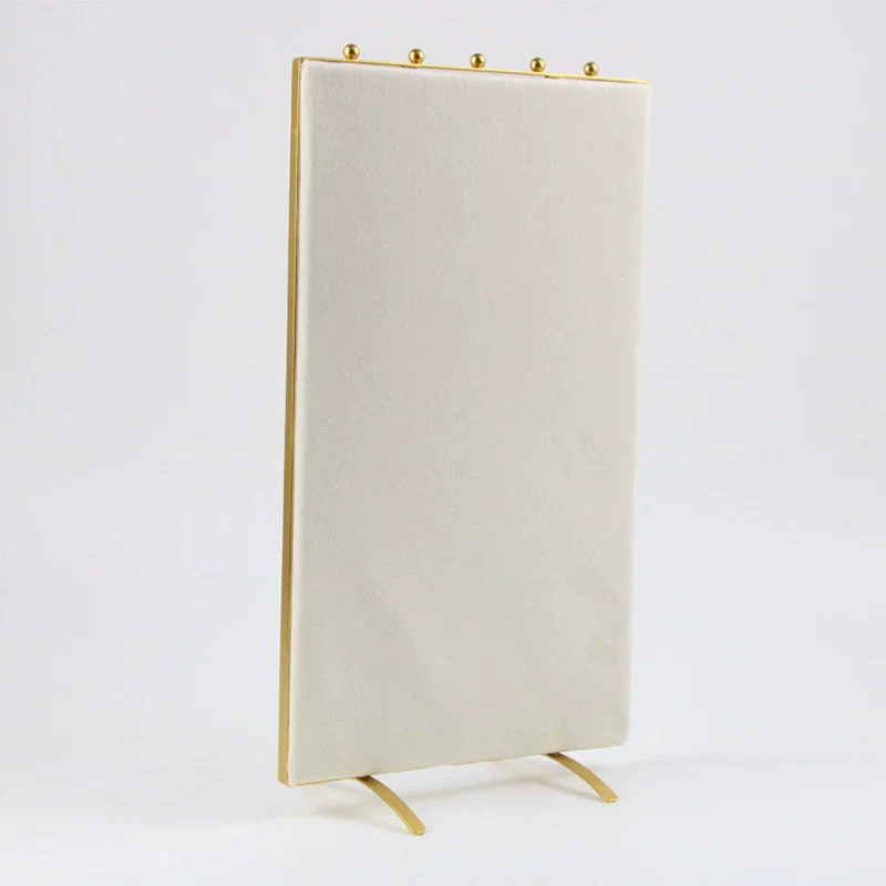 Jewelry Rack Storage Display Props Metal Screen High Sense Iron One Layer Velvet - Image 5