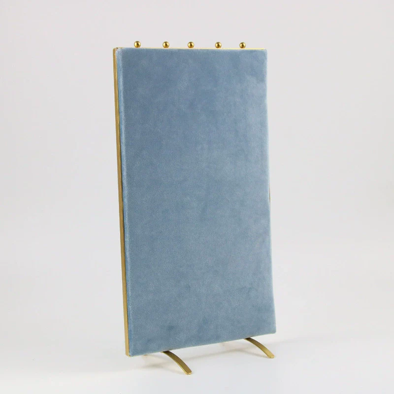 Jewelry Rack Storage Display Props Metal Screen High Sense Iron One Layer Velvet - Image 6
