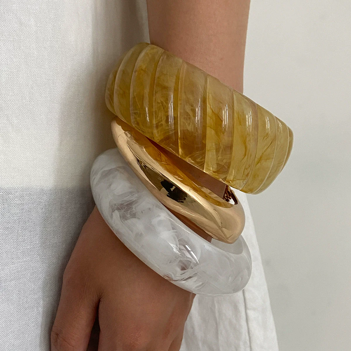 Jewelry Resin Geometric Polish Bracelet For Women - Image 3