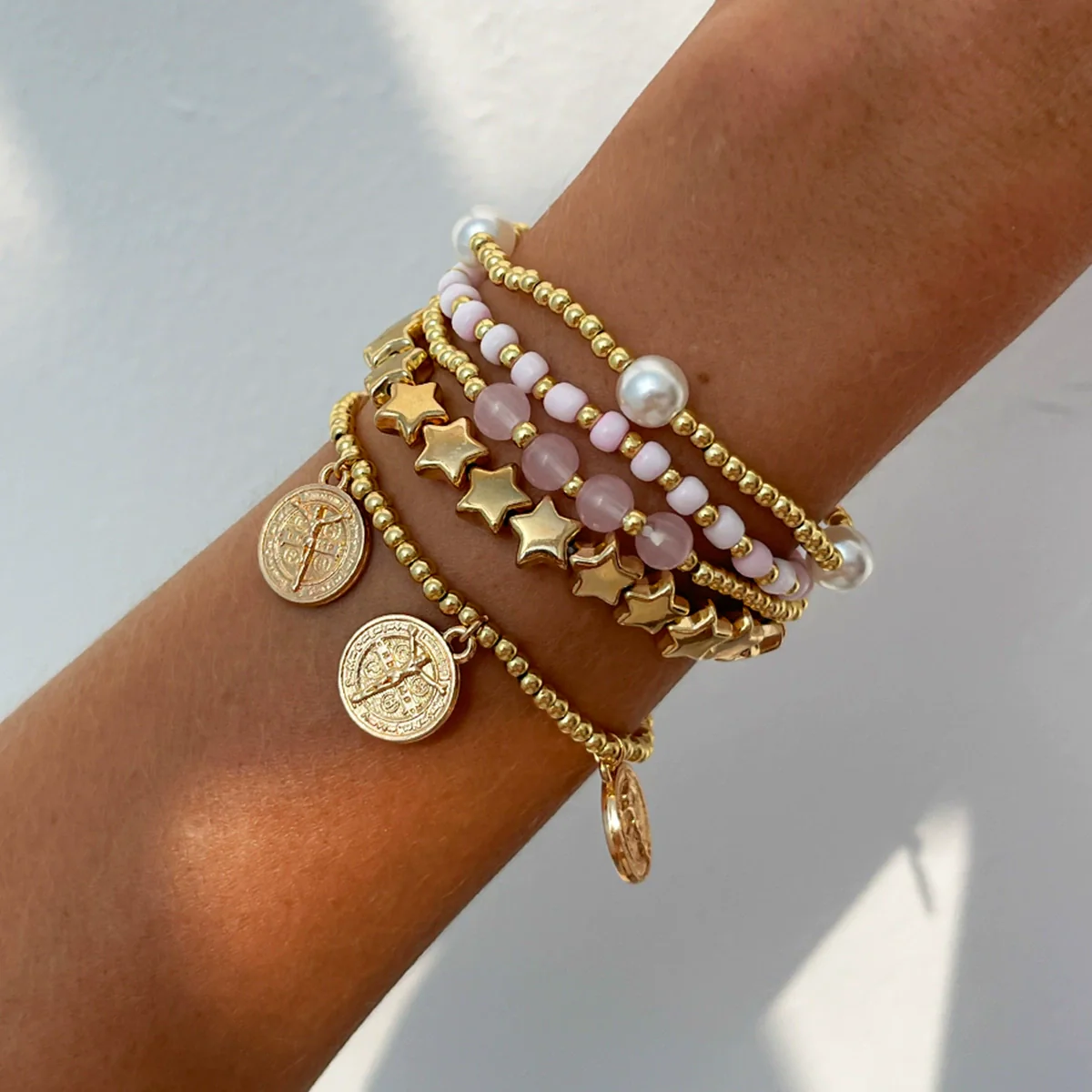 Jewelry Retro Crystal Handmade Geometric Pendant Irregular Bracelet - Image 9