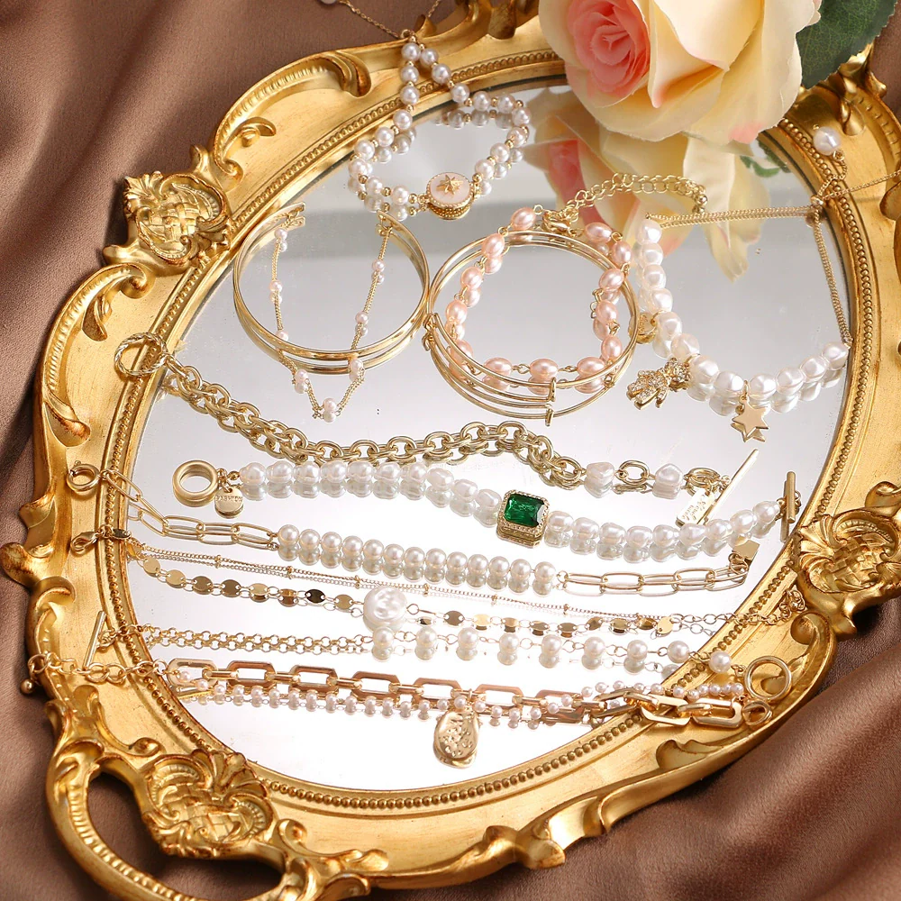 Jewelry Retro Punk Style Bracelet Crystal Alloy Geometric - Image 3