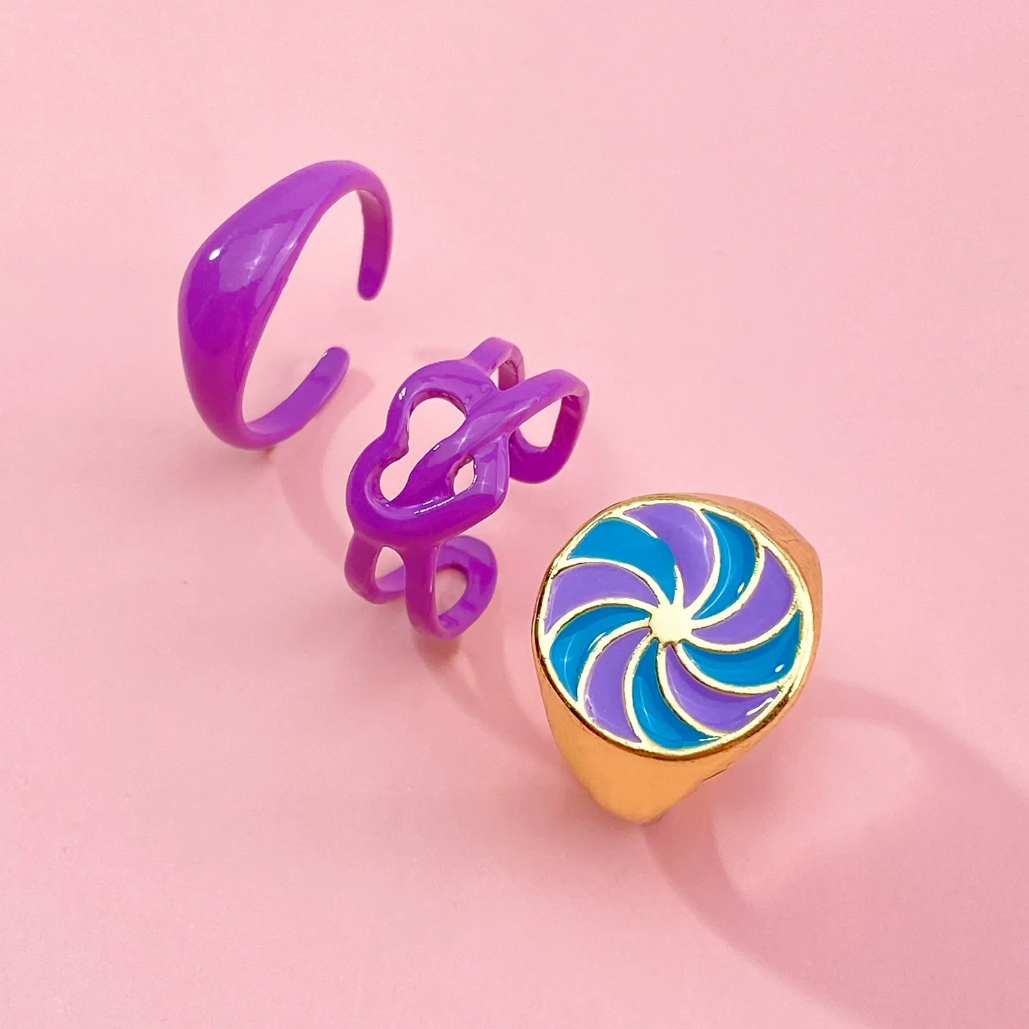 Jewelry Ring Alloy Geometric Electroplating Personality Open Ring For Men - Image 12