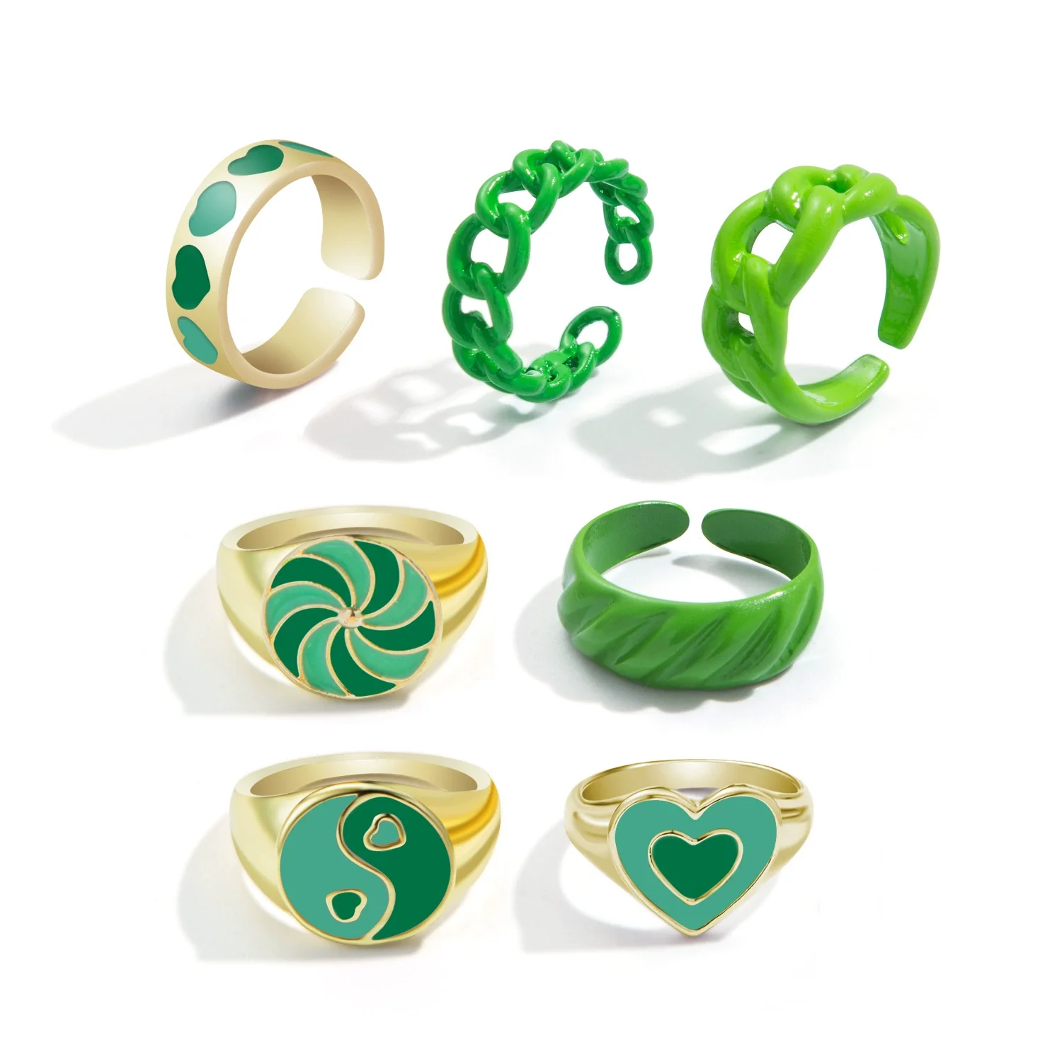 Jewelry Ring Alloy Geometric Electroplating Personality Open Ring For Men - Image 17