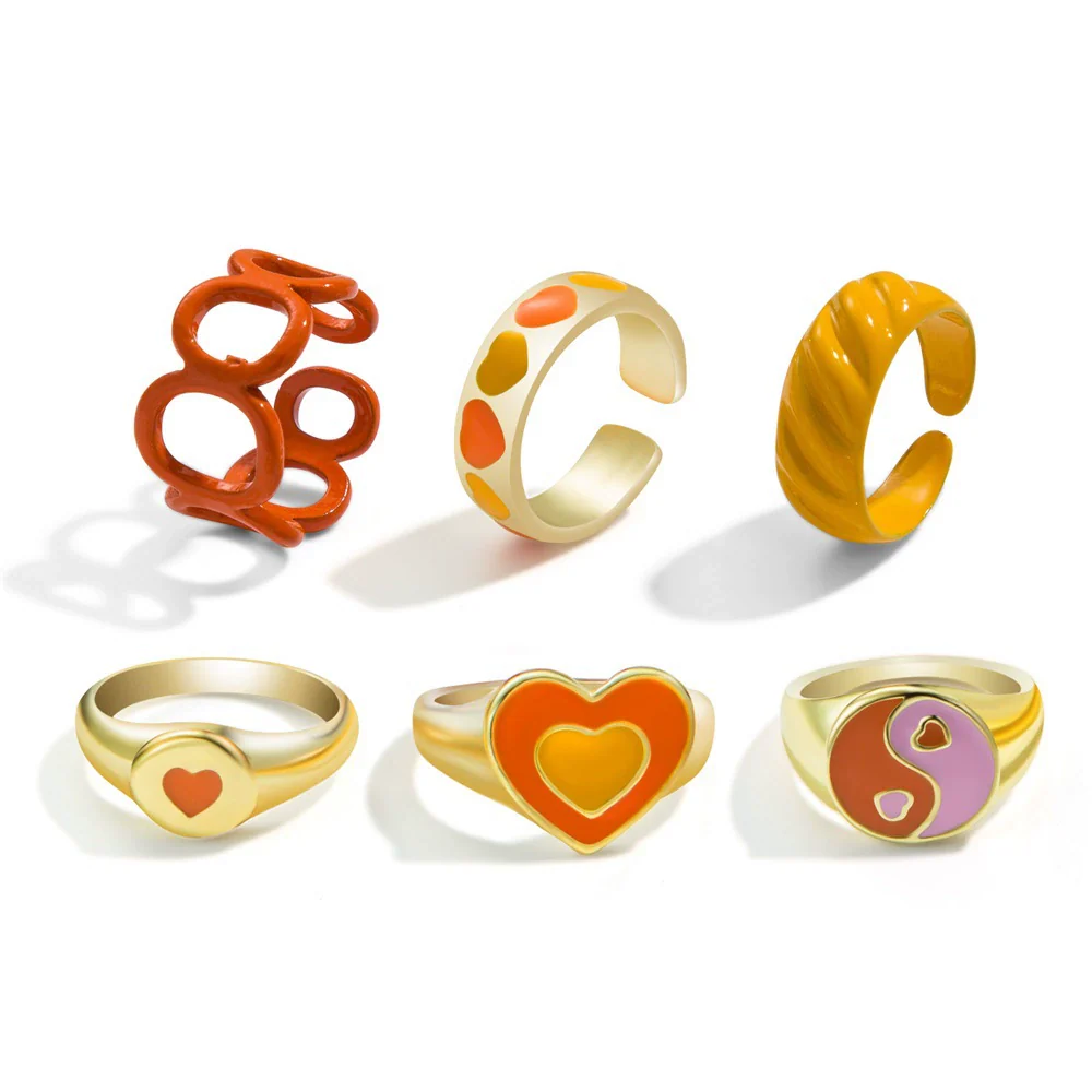 Jewelry Ring Alloy Geometric Electroplating Personality Open Ring For Men - Image 19