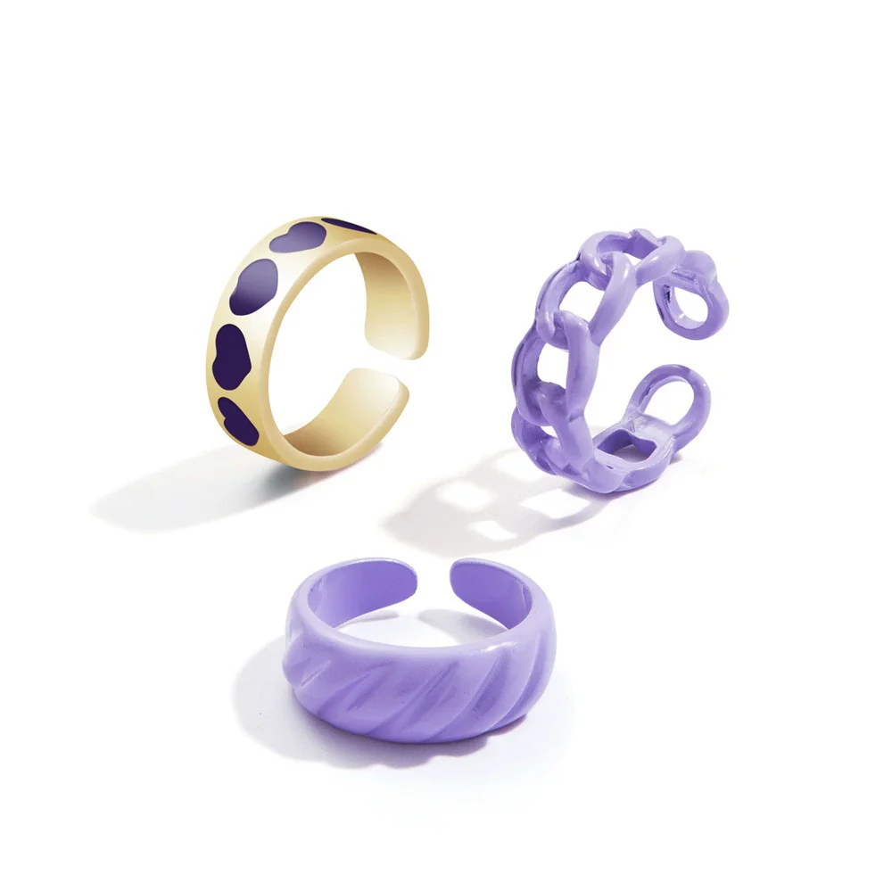 Jewelry Ring Alloy Geometric Electroplating Personality Open Ring For Men - Image 28