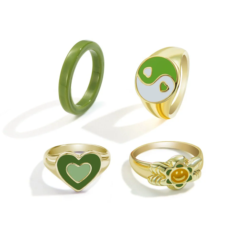 Jewelry Ring Alloy Geometric Electroplating Personality Open Ring For Men - Image 32
