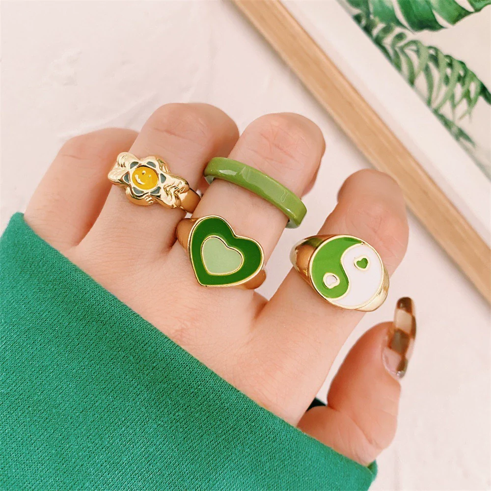 Jewelry Ring Alloy Geometric Electroplating Personality Open Ring For Men - Image 4