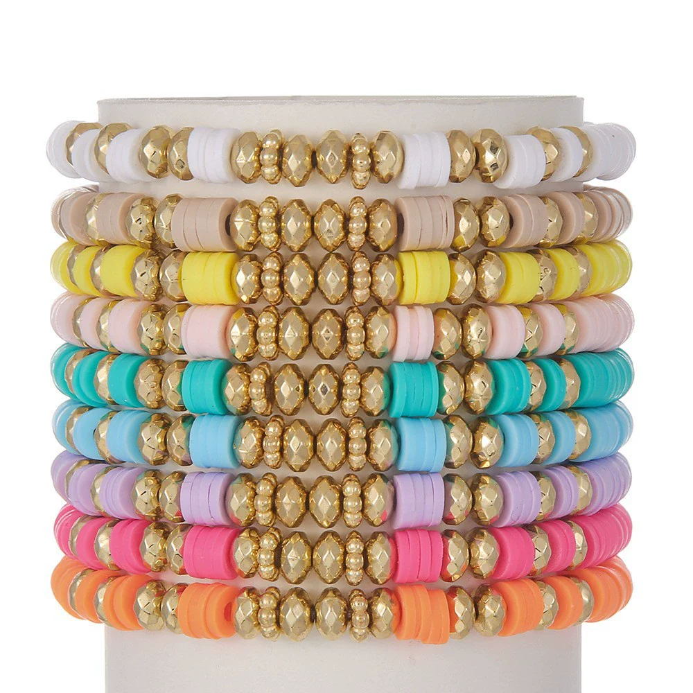 Jewelry Soft Pottery Geometric Handmade Bracelet - Image 20