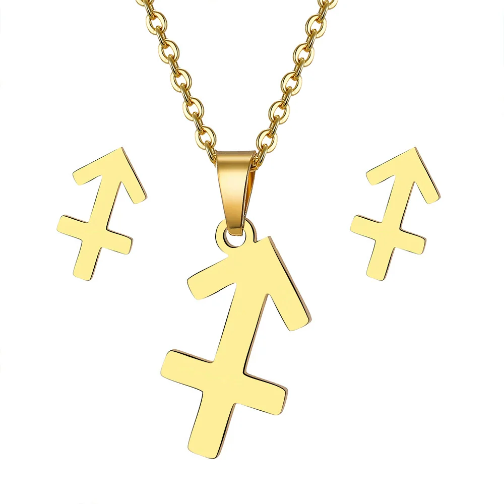 Jewelry Stainless Steel Alloy Constellation Zodiac Pendant Necklace For Women - Image 13