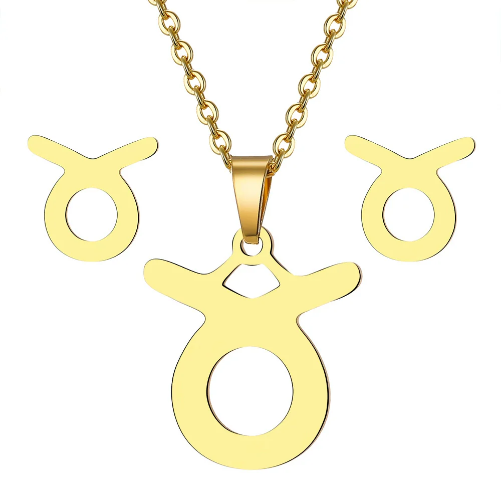 Jewelry Stainless Steel Alloy Constellation Zodiac Pendant Necklace For Women - Image 6