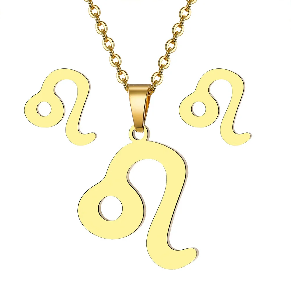 Jewelry Stainless Steel Alloy Constellation Zodiac Pendant Necklace For Women - Image 9