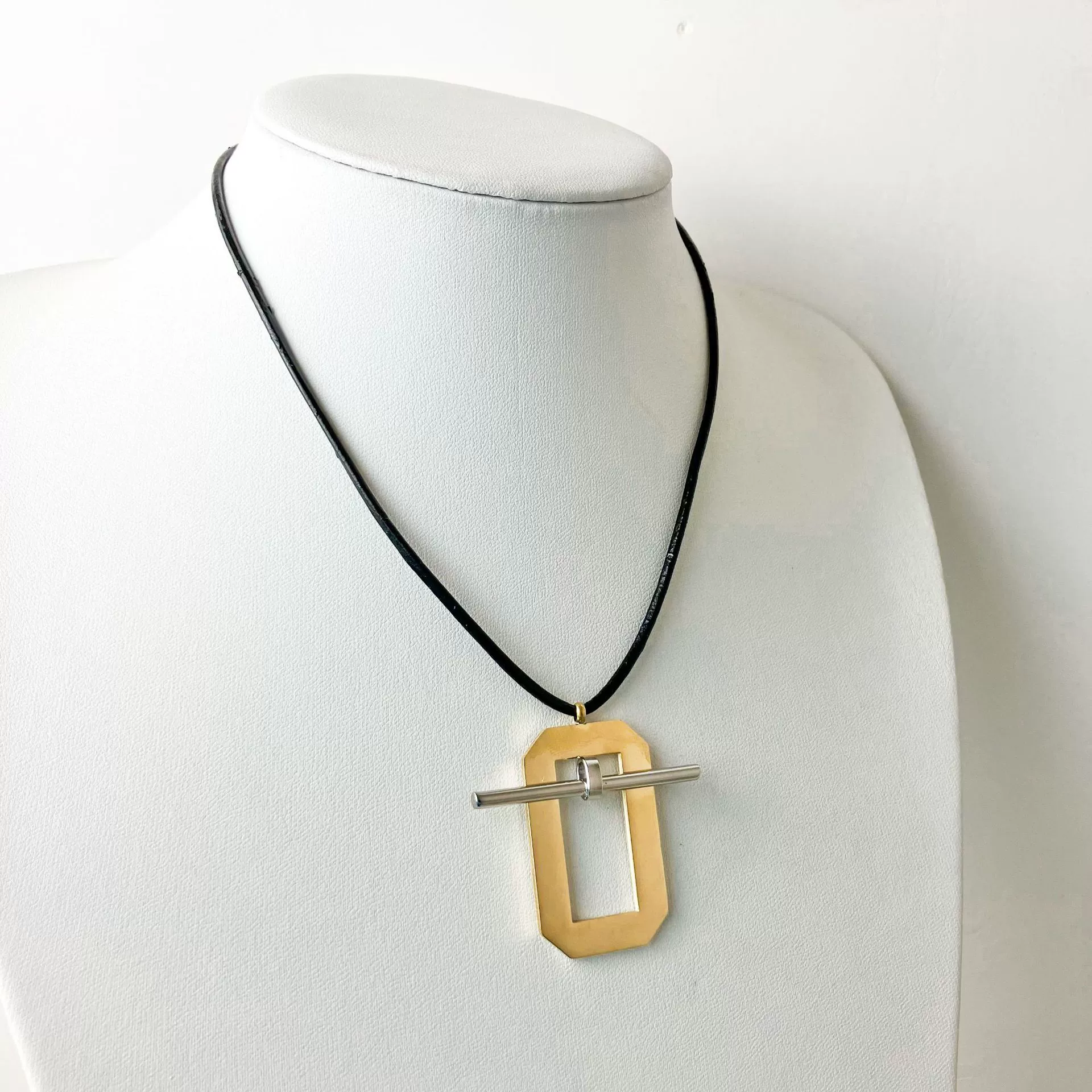 Jewelry Stainless Steel Geometric Pendant Necklace Electroplating - Image 4