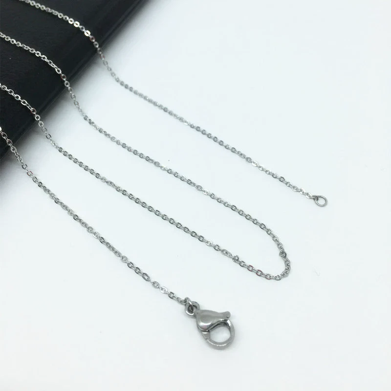 Jewelry Stainless Steel Necklace With Fiber Material And Letters Numbers Text Pattern By Seiko Treatment - Image 2