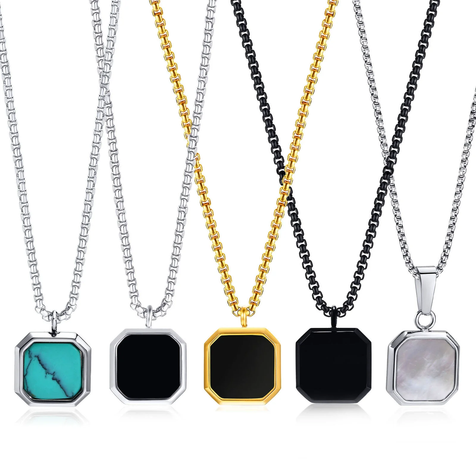 Jewelry Stainless Steel Titanium Steel Leather - Image 4