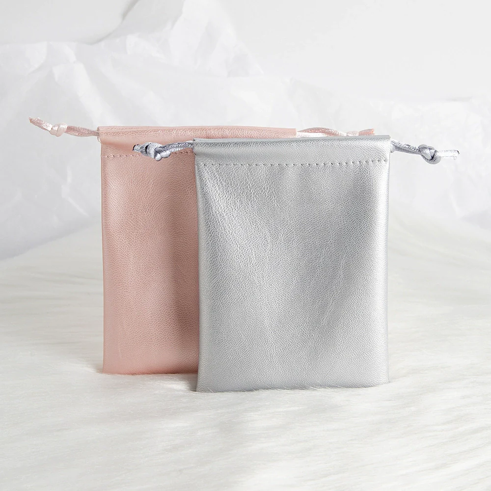 Jewelry Storage Bag Pu Leather Drawstring - Image 5