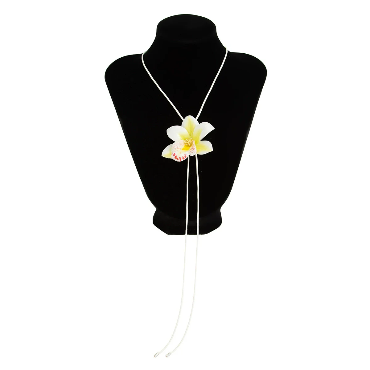 Jewelry Sweet Style Flower Leather Wax Thread Handmade Necklace And Earrings - Image 5