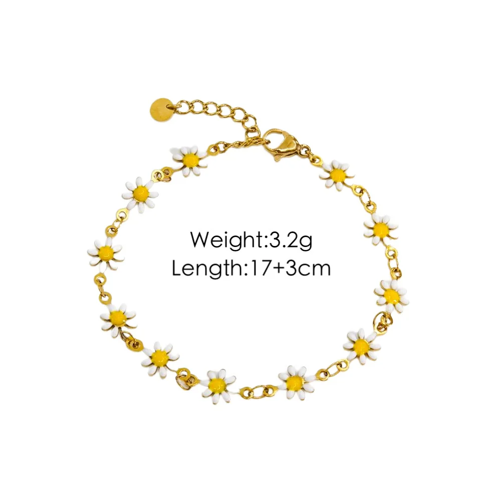Jewelry Titanium Steel And Stainless Steel With Geometric And Floral Patterns Dripping Oil Handmade Chain - Image 10