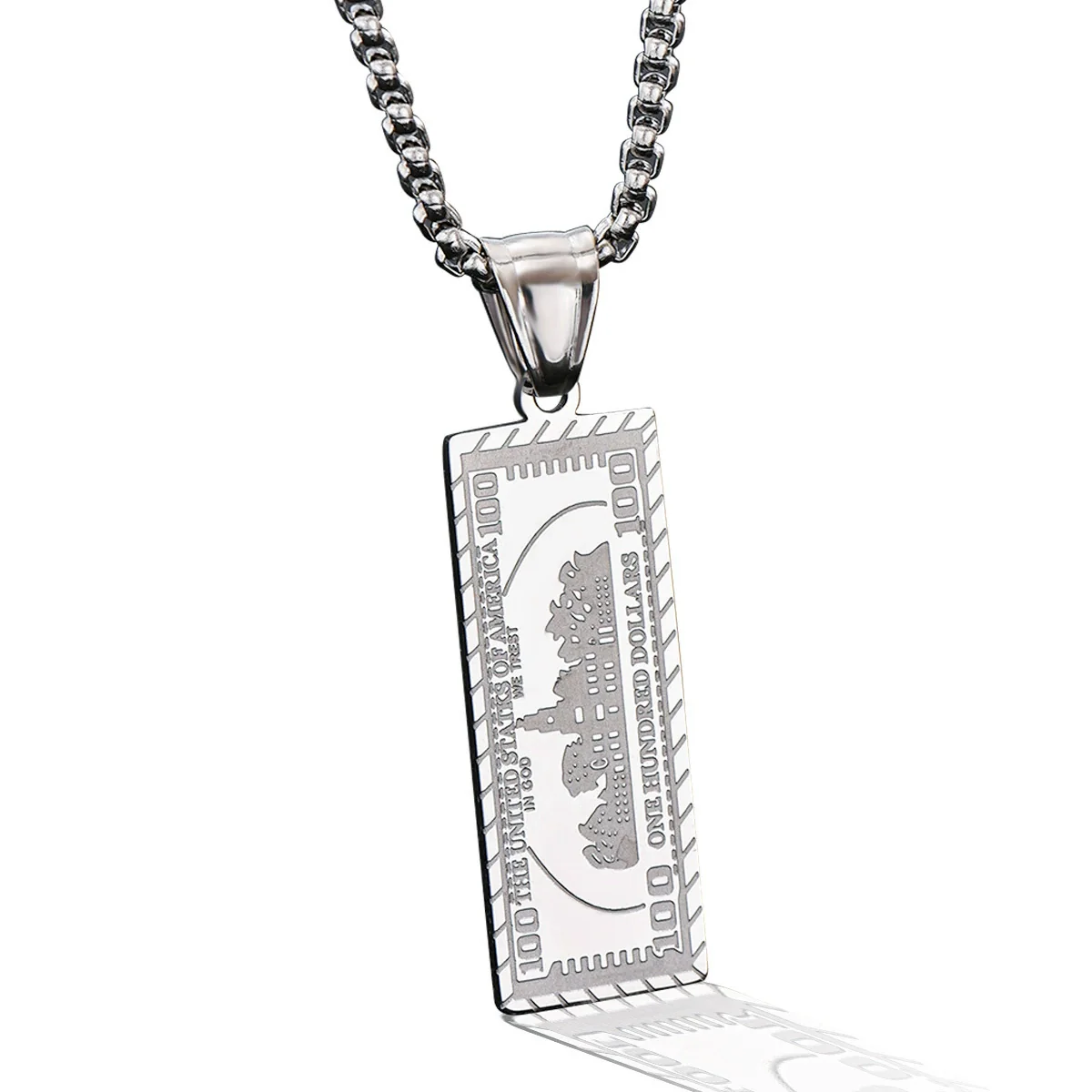 Jewelry Titanium Steel Geometric Pendant Necklace With Electroplating For Men - Image 5