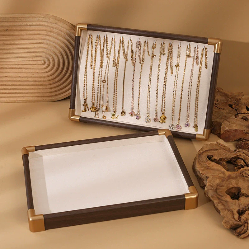 Jewelry Tray Density Board Sticker Flannel Square Shape Splicing Craft Highend Style - Image 2