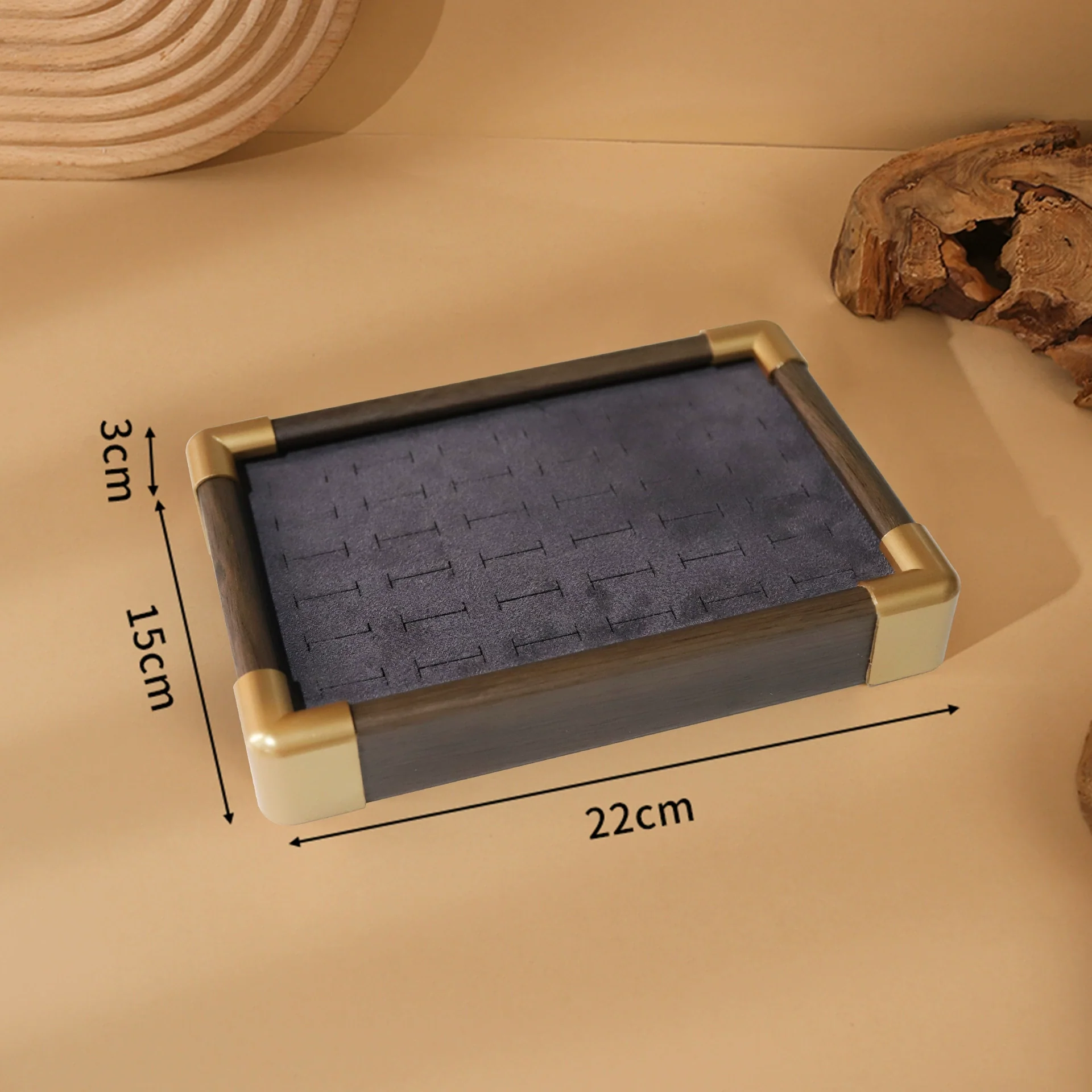 Jewelry Tray Density Board Sticker Flannel Square Shape Splicing Craft Highend Style - Image 6