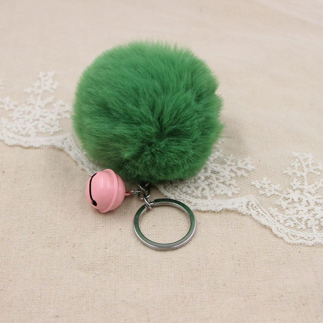 Key Chain Fur Ball Rex Rabbit Fur Kitty Animated Protagonist Metal Electroplated Car Hanging Ornament - Image 20