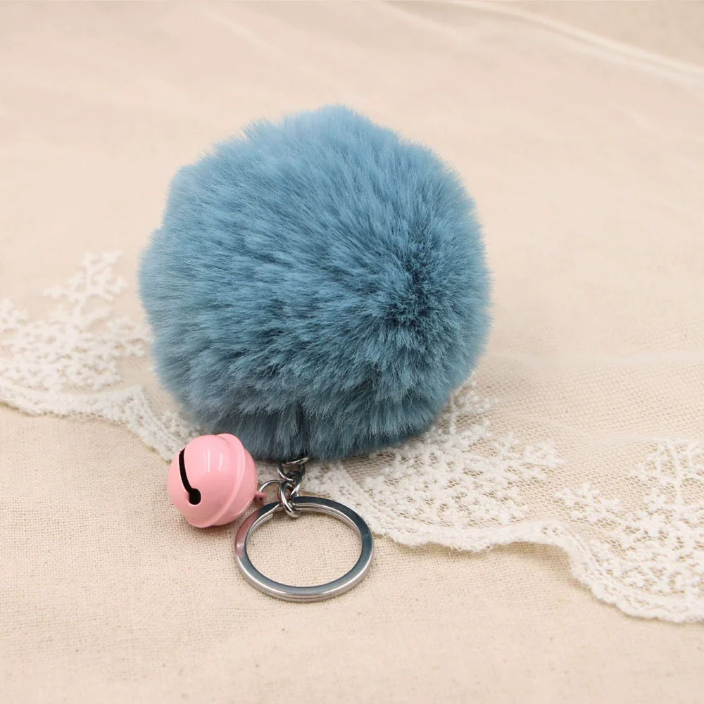 Key Chain Fur Ball Rex Rabbit Fur Kitty Animated Protagonist Metal Electroplated Car Hanging Ornament - Image 29
