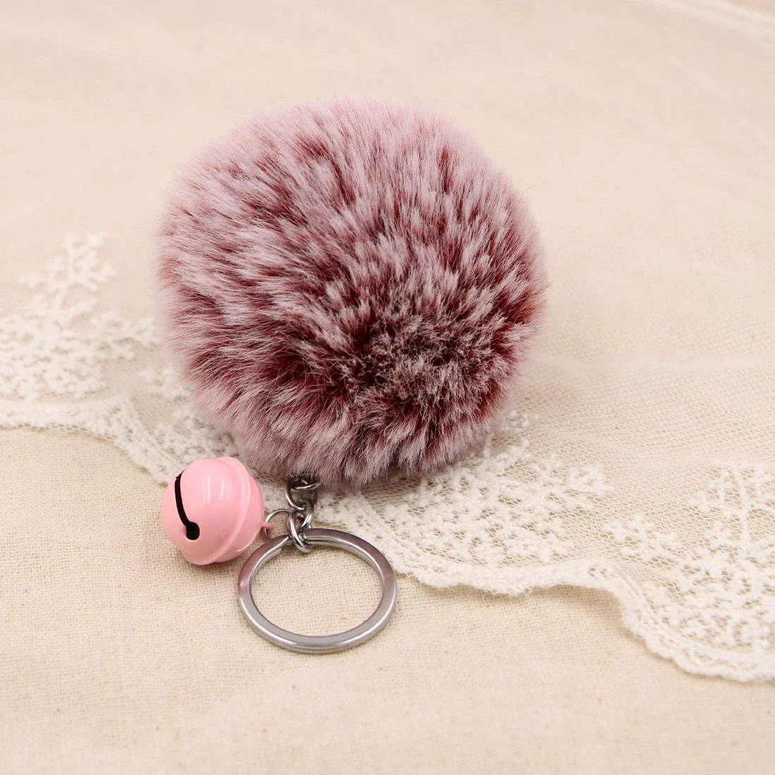 Key Chain Fur Ball Rex Rabbit Fur Kitty Animated Protagonist Metal Electroplated Car Hanging Ornament - Image 30