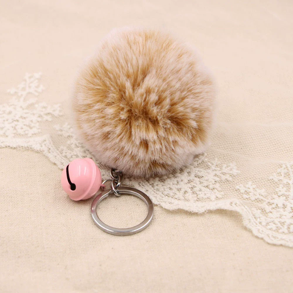 Key Chain Fur Ball Rex Rabbit Fur Kitty Animated Protagonist Metal Electroplated Car Hanging Ornament - Image 32