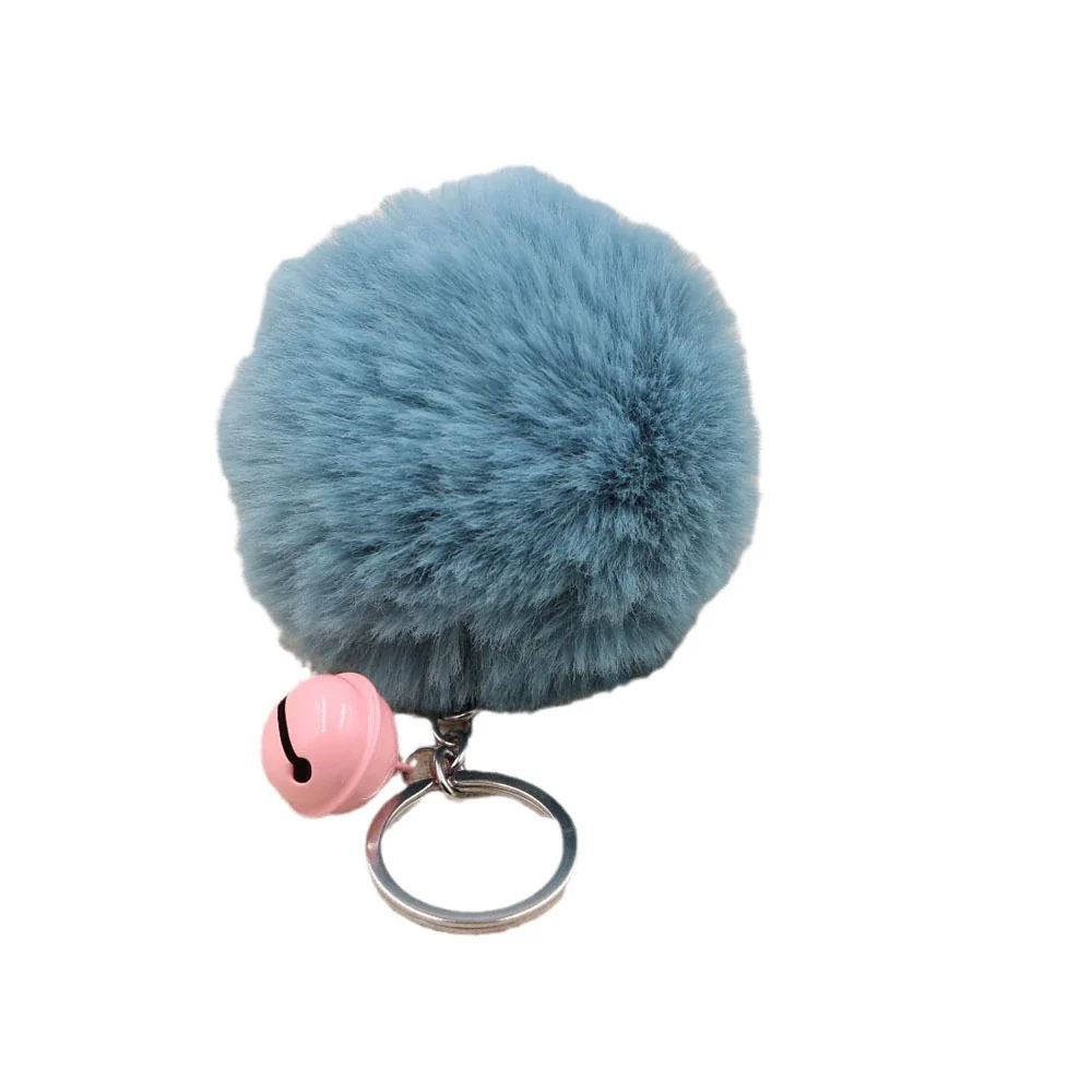 Key Chain Fur Ball Rex Rabbit Fur Kitty Animated Protagonist Metal Electroplated Car Hanging Ornament - Image 5