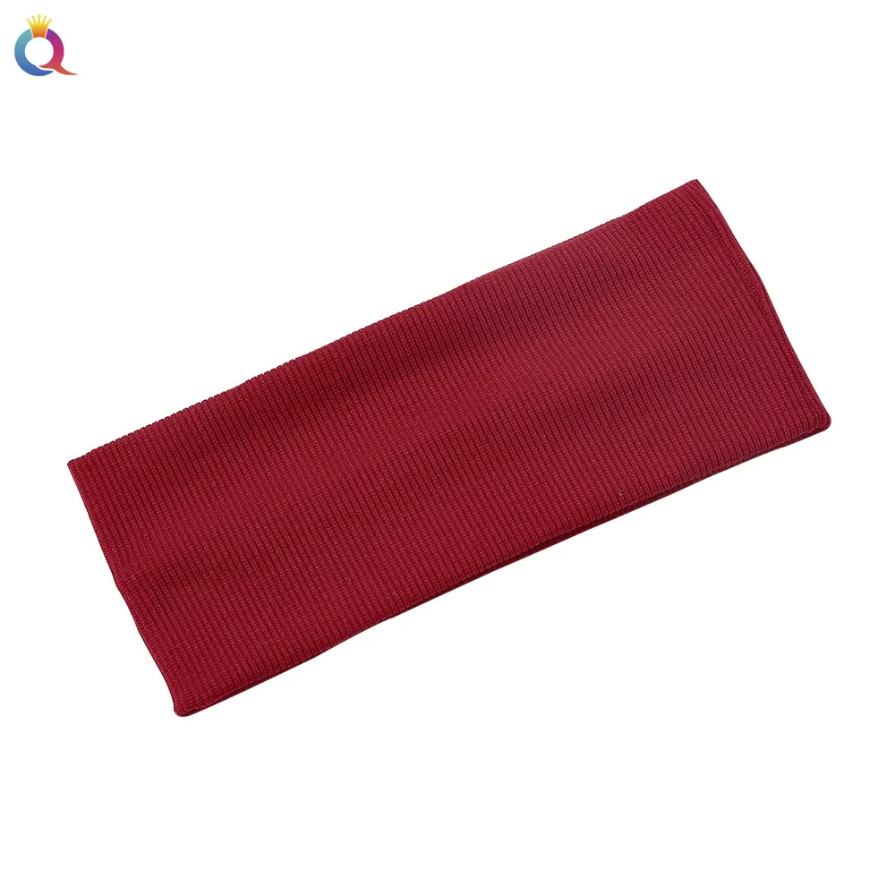 Knitted Hair Band Thread Cotton Sweatabsorbent Breathable Mixed Color Plaid Women's Yoga Headband - Image 3