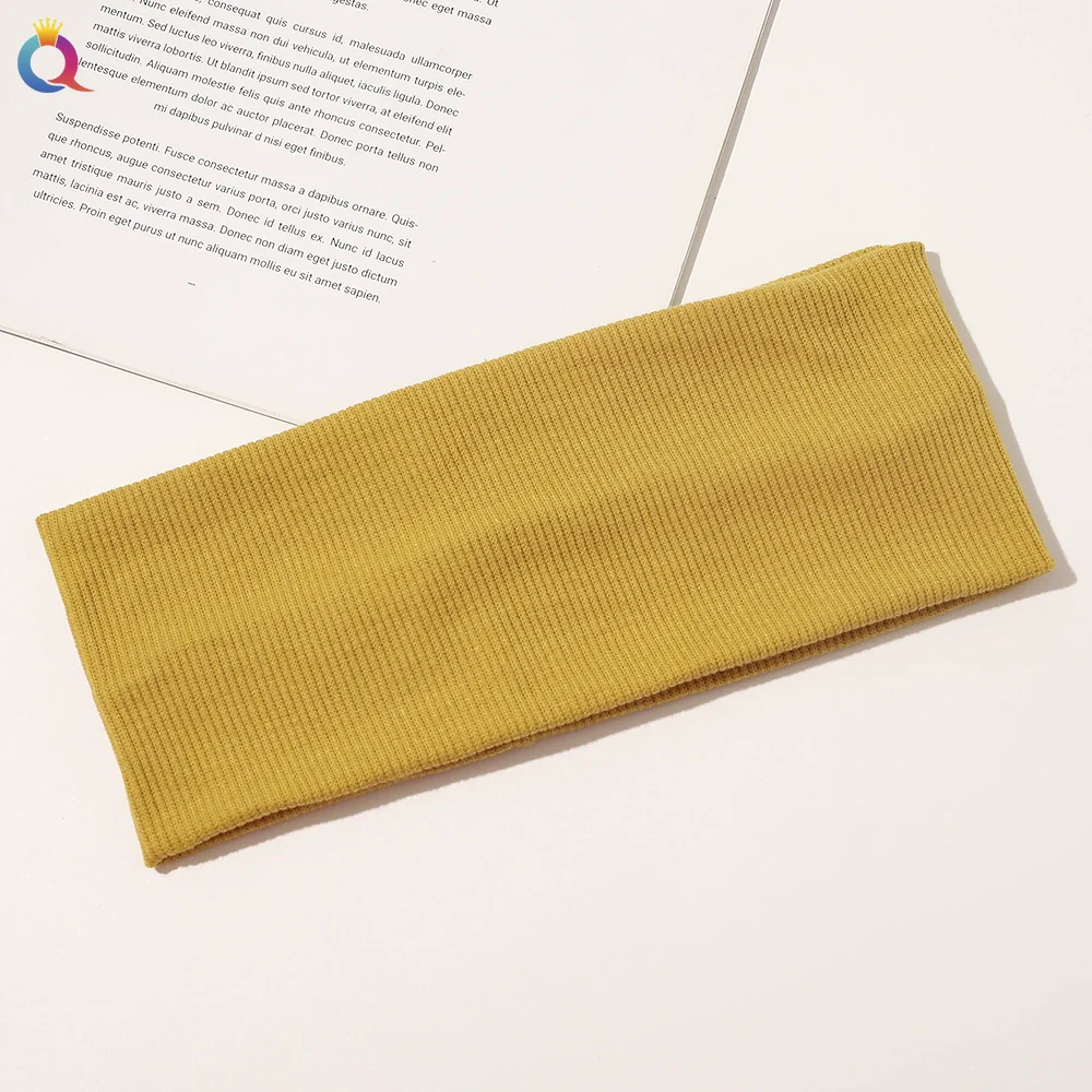 Knitted Hair Band Thread Cotton Sweatabsorbent Breathable Mixed Color Plaid Women's Yoga Headband - Image 9