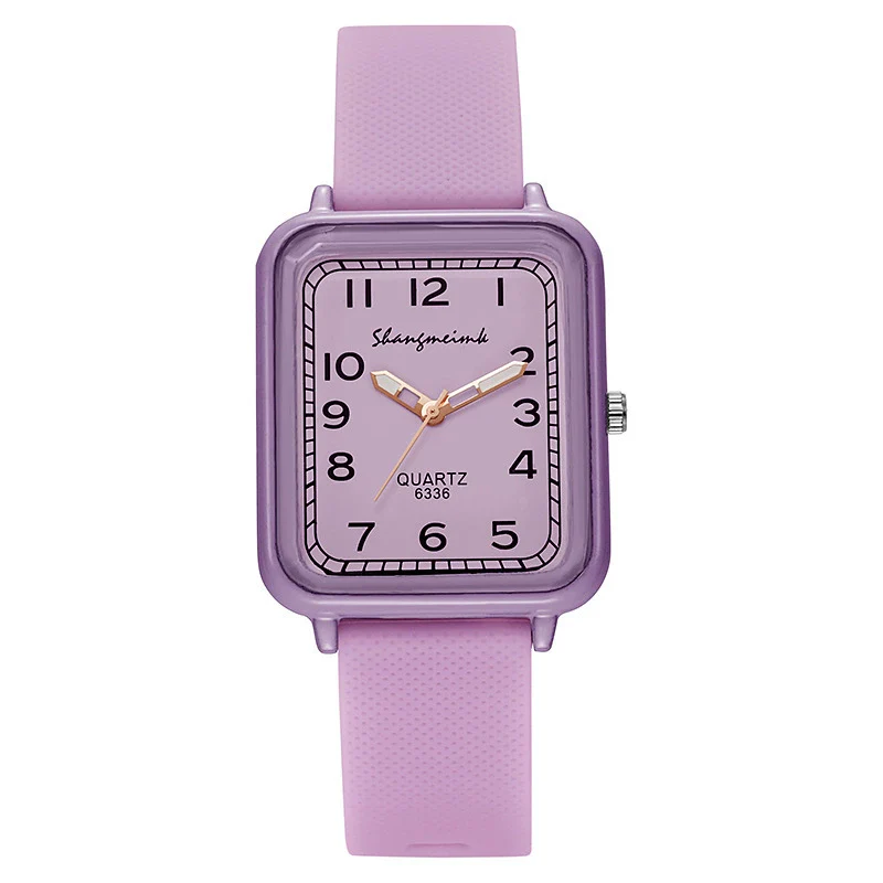 Ladies Alloy And Silicone Rectangle Shell Digital Quartz Watch Leisure Style - Image 10