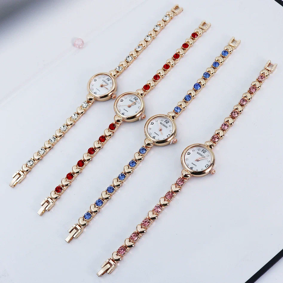 Ladies Alloy Bracelet Watch With Round Dial Casual Style - Image 2