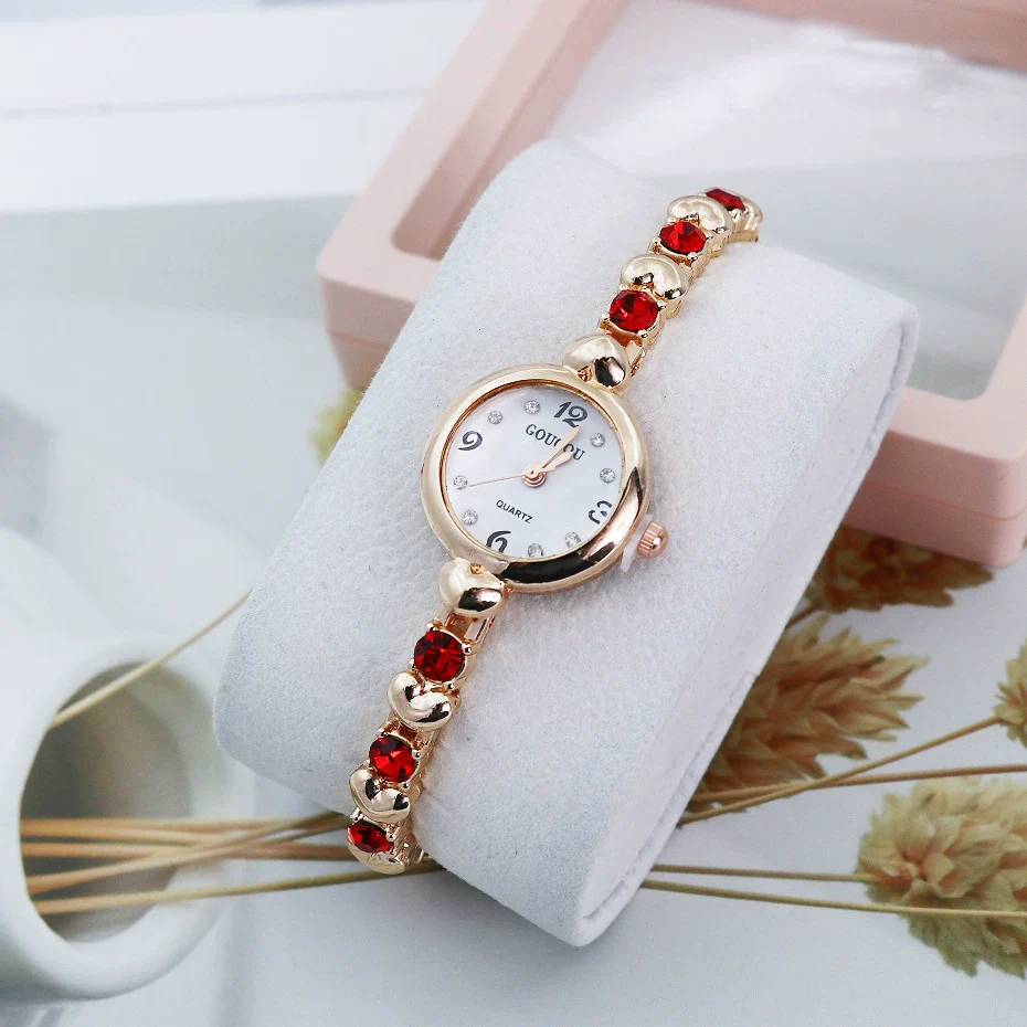 Ladies Alloy Bracelet Watch With Round Dial Casual Style - Image 7