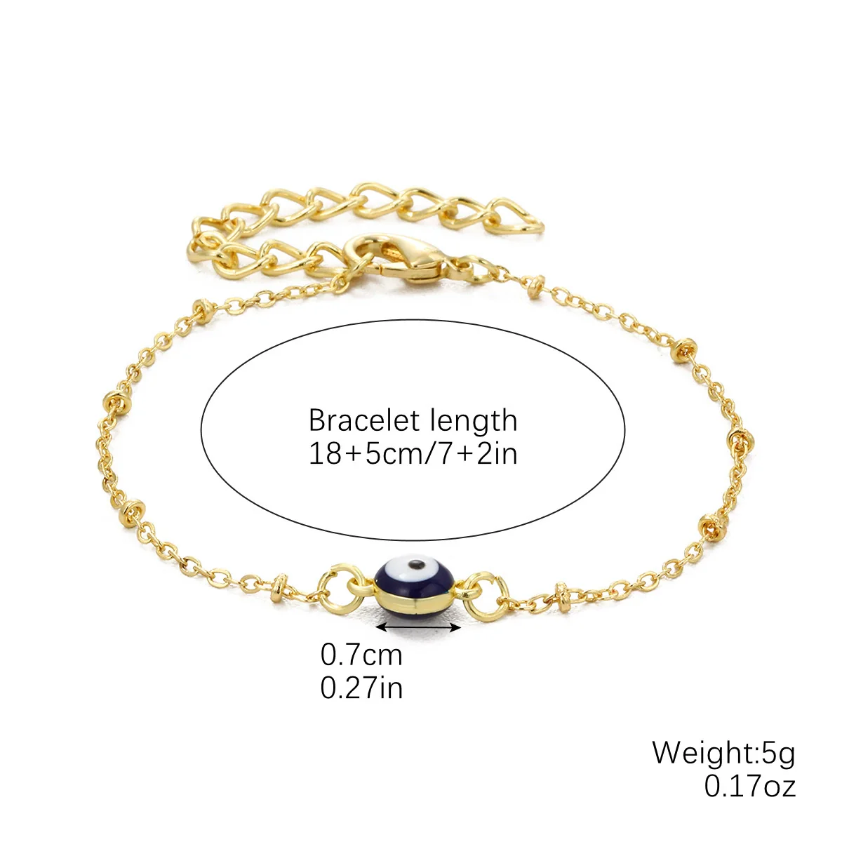Ladies Alloy Demon Eye Pull Bracelet With Geometric Pattern And Electroplating Treatment - Image 10
