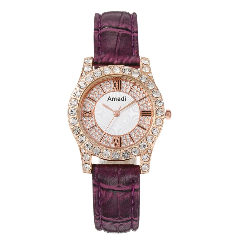 Ladies Alloy Imitation Leather Strap Round Dial Quartz Watch With Roman Face And Simple Fashion Style - Image 11