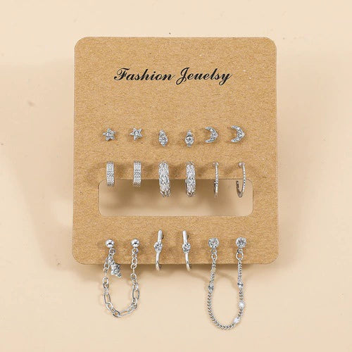 Ladies Alloy Inlaid Rhinestone Earrings With Diamond Treatment - Image 7