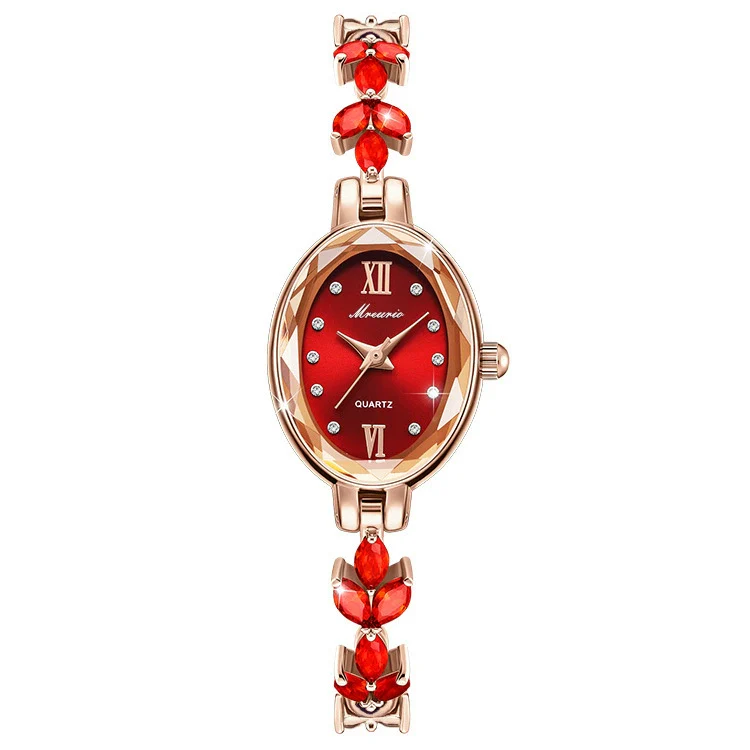 Ladies Alloy Oval Quartz Watch With Fashionable Style